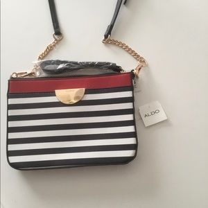 Crossbody, Navy & white